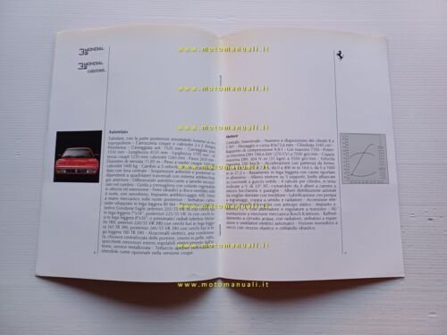Ferrari catalogo produzione modelli 1988 n. 504.88 depliant ITALIANO originale