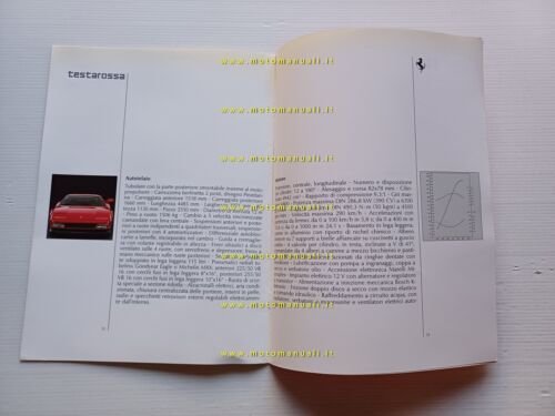 Ferrari catalogo produzione modelli 1988 n. 504.88 depliant ITALIANO originale