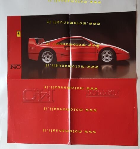 Ferrari F40 1987 n. 479/87 depliant originale auto