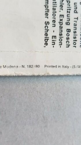 Ferrari Mondial 8 1980 depliant originale n.182/80 car brochure