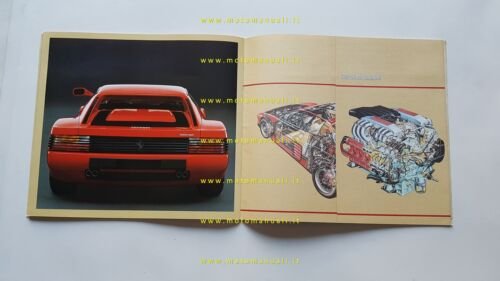 Ferrari Testarossa 1989 depliant originale n. 328/89