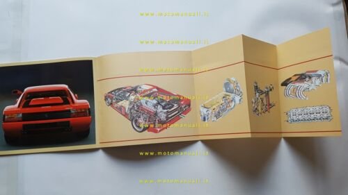 Ferrari Testarossa 1989 depliant originale n. 328/89