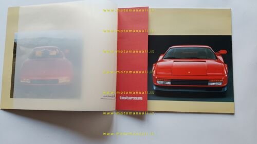 Ferrari Testarossa 1989 depliant originale n. 328/89