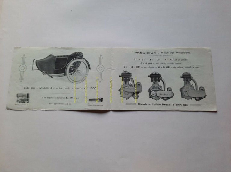 Ferrero moto ELSWICK accessori anni 20 depliant ITALIANO originale