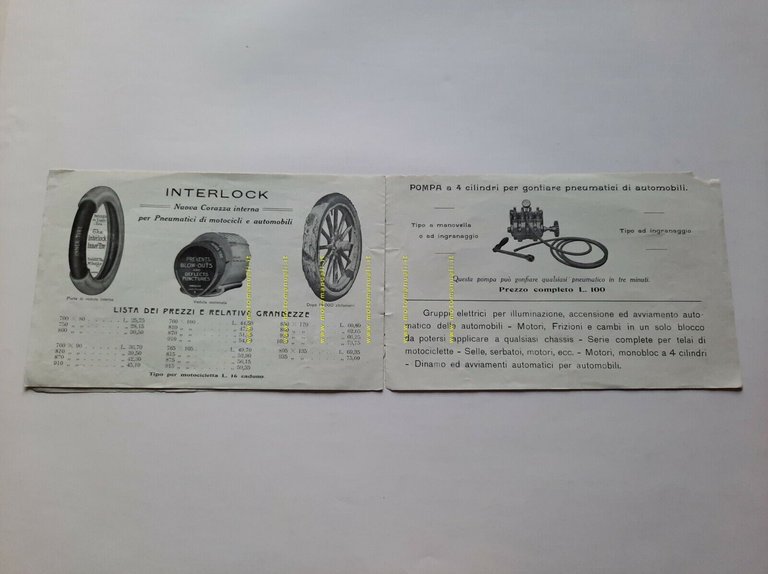 Ferrero moto ELSWICK accessori anni 20 depliant ITALIANO originale