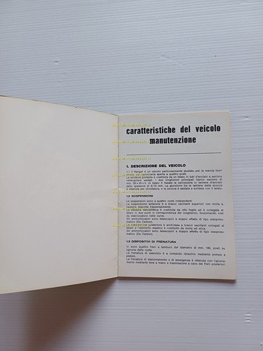 FERVES Ranger Cargo manuale uso manutenzione libretto istruzioni originale