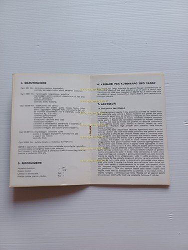 FERVES Ranger Cargo manuale uso manutenzione libretto istruzioni originale