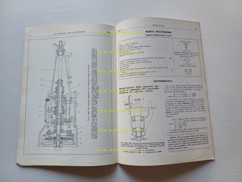 Fiat 1100 1970 manuale officina caratteristiche tecniche dati riparazione