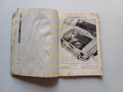 Fiat 1100 R Berlina-Familiare 1967 manuale uso manutenzione originale