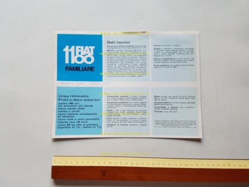 FIAT 1100 R Familiare 1966 depliant italiano originale