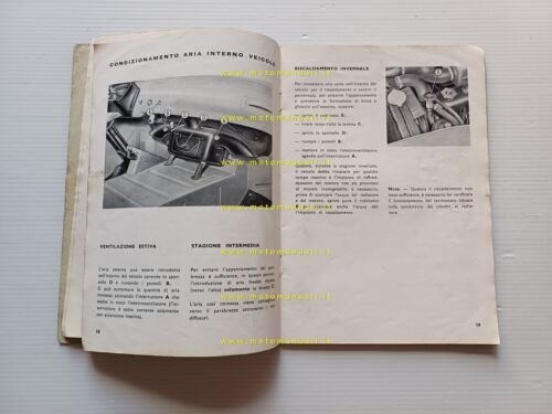 Fiat 1100 T furgone 1962 manuale uso manutenzione originale italiano