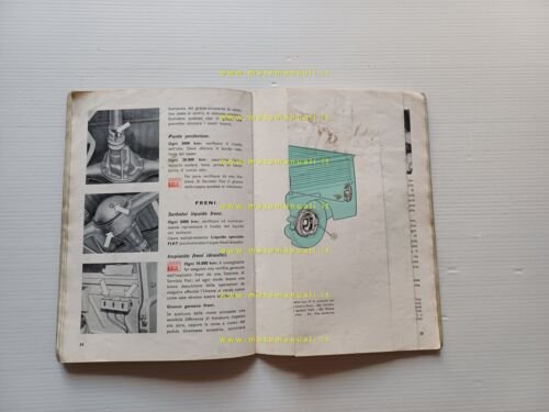 Fiat 1100 T furgone 1962 manuale uso manutenzione originale italiano