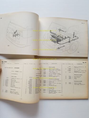 FIAT 1100 T Furgone Camioncino 1957 catalogo ricambi ORIGINALE parts …