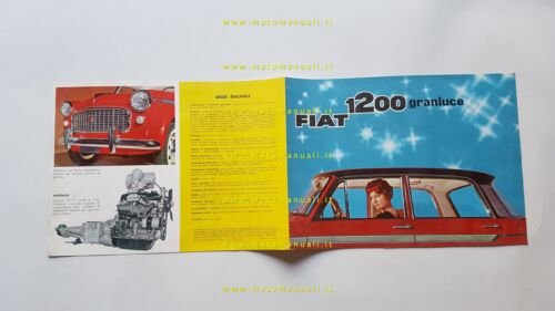 Fiat 1200 Granluce depliant originale italiano