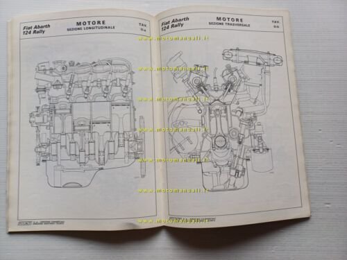 Fiat 124 Abarth Rally 1973 manuale officina dati riparazioni originale