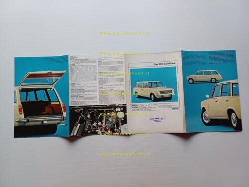 FIAT 124 Familiare depliant italiano originale