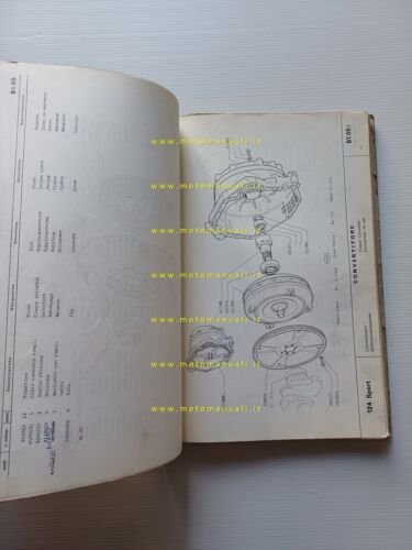 FIAT 124 Sport 1966 catalogo ricambi MOTORE originale