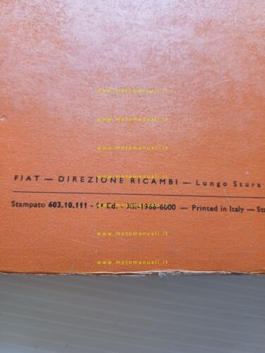FIAT 124 Sport 1966 catalogo ricambi MOTORE originale