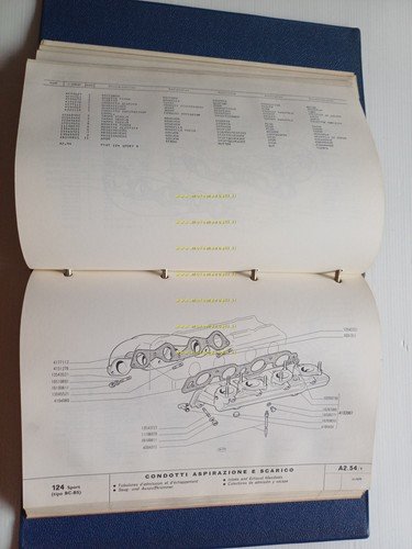FIAT 124 Sport BC-BS 1970 catalogo ricambi MOTORE originale