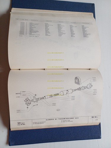 FIAT 124 Sport BC-BS 1970 catalogo ricambi MOTORE originale