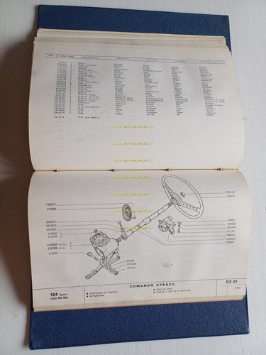 FIAT 124 Sport BC-BS 1970 catalogo ricambi MOTORE originale