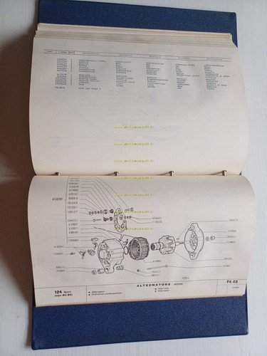 FIAT 124 Sport BC-BS 1970 catalogo ricambi MOTORE originale