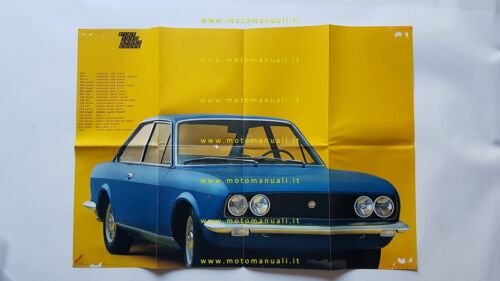 Fiat 124 Sport Coupè depliant poster originale italiano