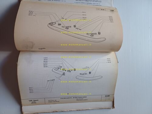 FIAT 124 Sport Spider 1972 catalogo ricambi CARROZZERIA originale