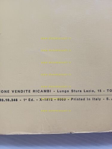 FIAT 124 Sport Spider 1972 catalogo ricambi CARROZZERIA originale