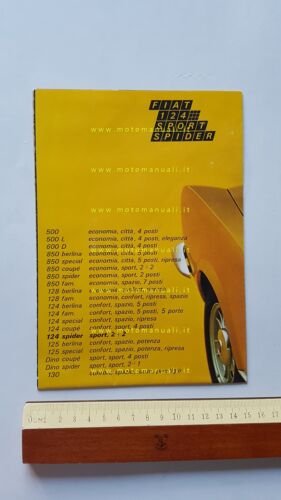 Fiat 124 Sport Spider depliant poster originale italiano