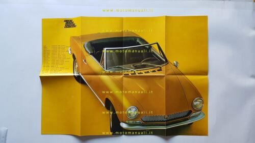 Fiat 124 Sport Spider depliant poster originale italiano