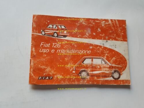 Fiat 126 1974 manuale uso manutenzione libretto originale
