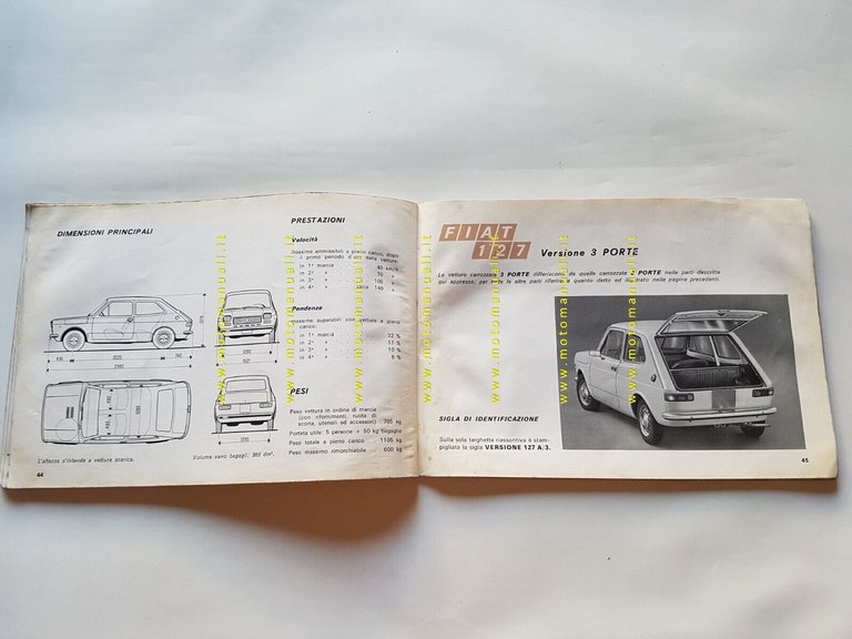 Fiat 127 modelli 1974 Manuale Uso Manutenzione Libretto originale AUTO
