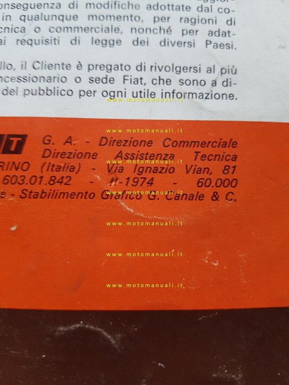 Fiat 127 modelli 1974 Manuale Uso Manutenzione Libretto originale AUTO
