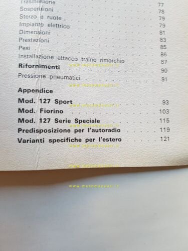Fiat 127 modelli 1979 Manuale Uso Manutenzione Libretto originale AUTO