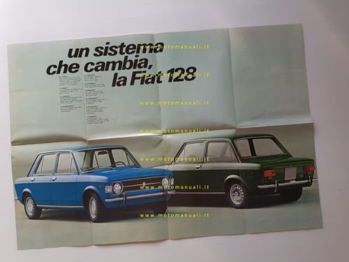 FIAT 128 1a serie depliant poster italiano originale
