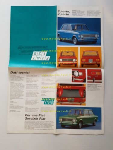 FIAT 128 1a serie depliant poster italiano originale