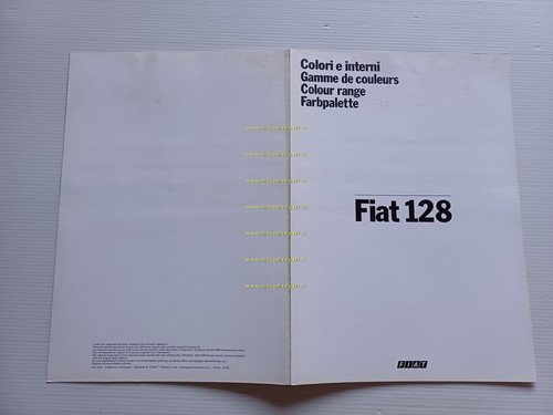 Fiat 128 cartella colori e interni modelli 1981 depliant originale