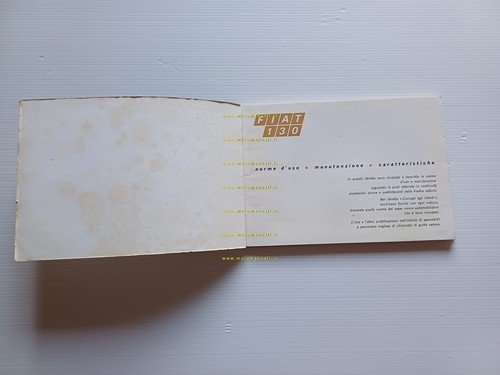 Fiat 130 1969 manuale uso manutenzione libretto istruzioni originale