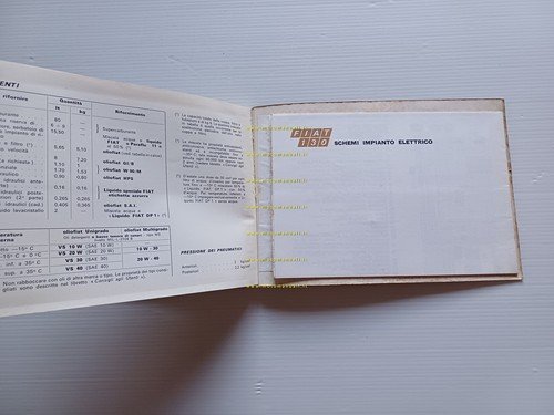 Fiat 130 1969 manuale uso manutenzione libretto istruzioni originale