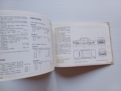Fiat 130 1969 manuale uso manutenzione libretto istruzioni originale