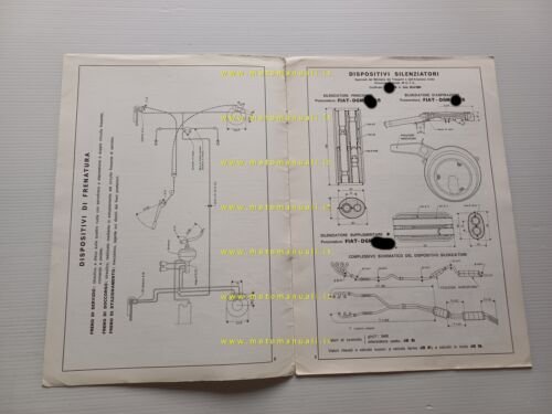FIAT 130 1969 scheda omologazione DGM Motorizzazione Facsimile originale