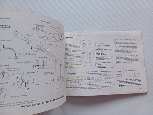 Fiat 130 1971 manuale uso manutenzione libretto istruzioni italiano originale