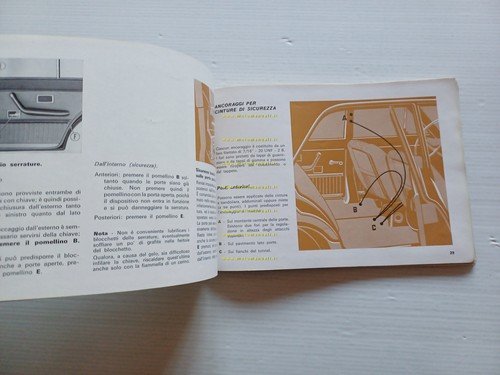 FIAT 130 berlina 1969 2a ediz. manuale uso manutenzione libretto …