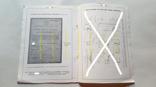 FIAT 130 Coupè 3200 1971 scheda omologazione DGM originale Motorizzazione