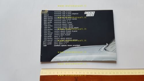 Fiat 130 depliant poster originale italiano