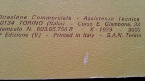Fiat 131 1979 manuale uso originale TESTO IN ARABO owner's …