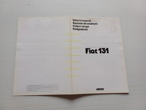 Fiat 131 cartella colori e interni modelli 1981-82 depliant originale