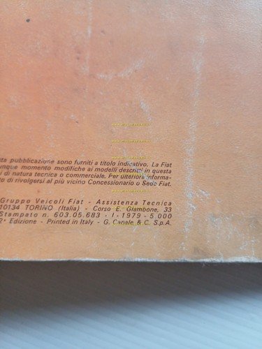 Fiat 131 Diesel 1979 manuale uso manutenzione originale italiano
