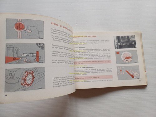 Fiat 131 Diesel 1979 manuale uso manutenzione originale italiano